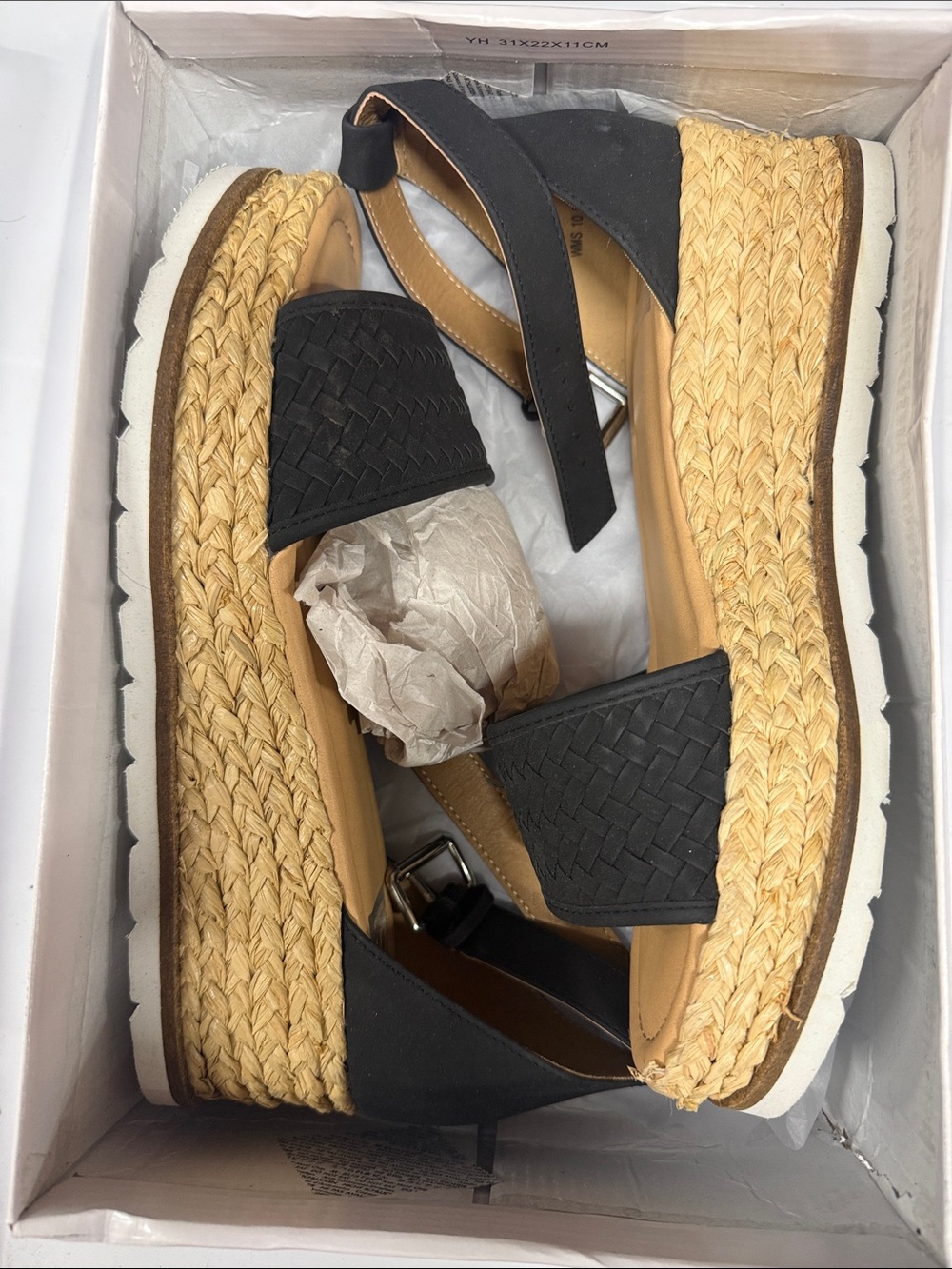 DV by Dolce Vita Black Woven Espadrille Platform Sandals